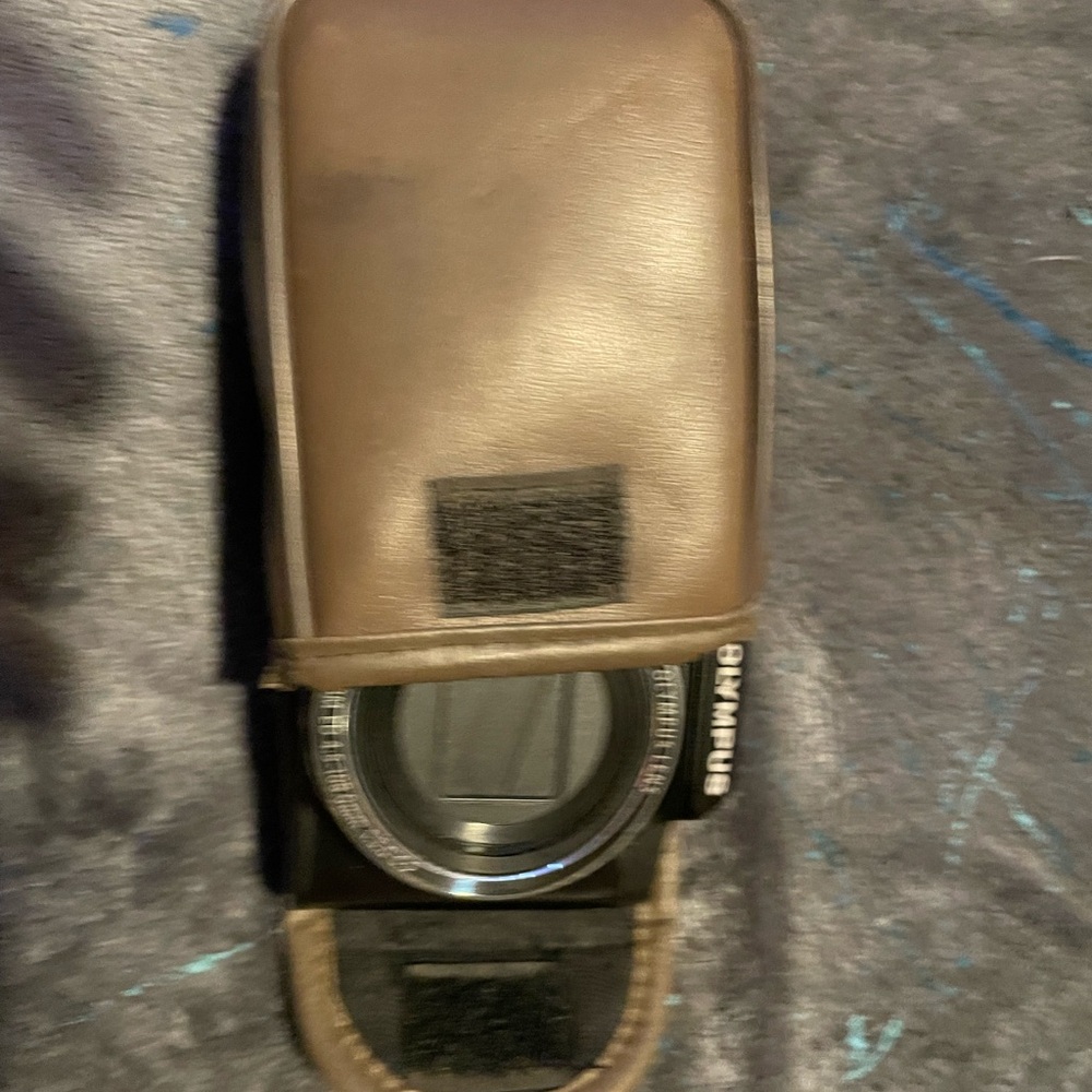 Olympus Digital Camera with Brown Case